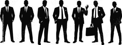 Business people silhouette illustration, corporate professional group design, office teamwork artwork concept, company staff collaboration scene vector, cad drawing flat vector illustration