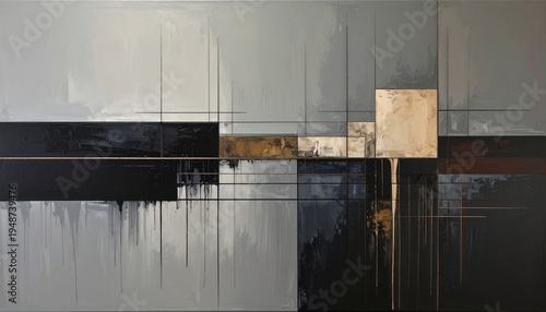 wall, architecture, interior, metal, urban, steel, design, room, frame, painting, modern, art, oil, art, artist, interesting, dark, gray, black, beige, blue, blocks, lines, geometric, museum, paint, g