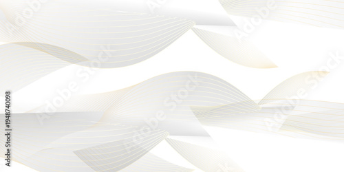 gray wave curve lines banner background design. Digital frequency track equalizer. Stylized line art background. modern soft luxury texture with smooth and clean vector subtle background illustration