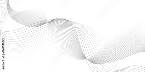 gray wave curve lines banner background design. Digital frequency track equalizer. Stylized line art background. modern soft luxury texture with smooth and clean vector subtle background illustration