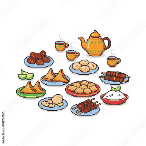 Variety of Traditional Indian Street Food.