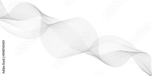 gray wave curve lines banner background design. Digital frequency track equalizer. Stylized line art background. modern soft luxury texture with smooth and clean vector subtle background illustration