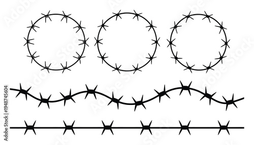 Barbed Wire Circles, Waves, and Straight Lines