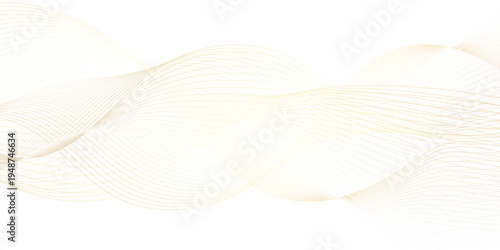 Futuristic golden line blend wave lines on transparent background. abstract background with line and curve concept .Design template for cover, business.. Vector geometric backgrounds.