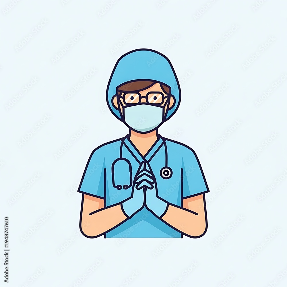 Fototapeta premium Doctor wearing medical face mask.