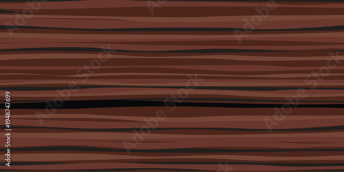 Dark Brown Wood Texture Background, Rustic Wooden Plank Pattern Vector Illustration