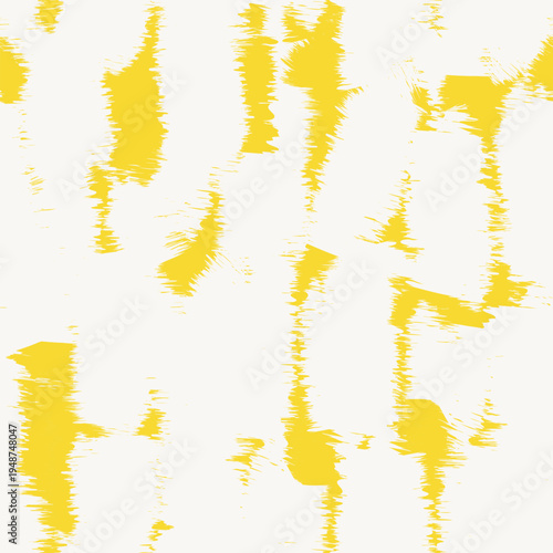 Yellow Brushstroke Abstract Fashion Textile Pattern Design
