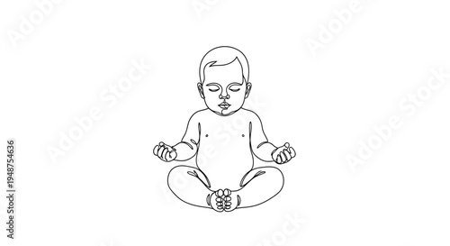 Meditation for babies Zen baby in lotus position