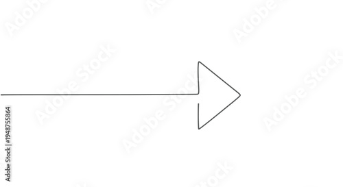 Simple straight arrow pointing right, single line art