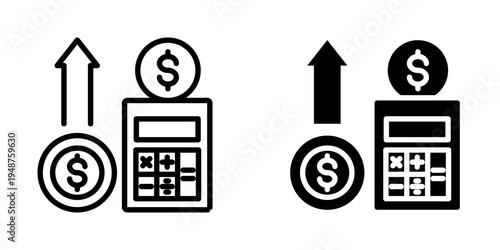 Profit icon, element icon for design branding, print, and digital media