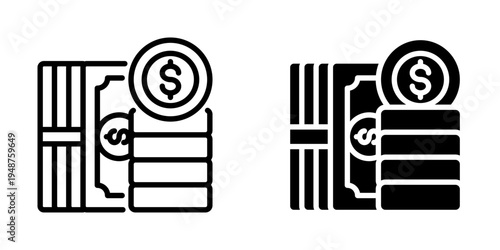 Money icon, element icon for design branding, print, and digital media