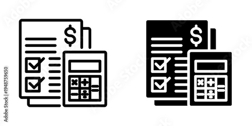 Budget icon, element icon for design branding, print, and digital media
