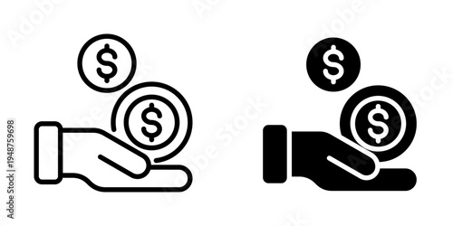 Earning icon, element icon for design branding, print, and digital media