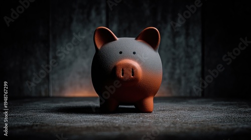 Piggy Bank of Financial Security: A simple, yet powerful, image of a classic piggy bank, symbolizing savings, financial security, and prudent investment. 