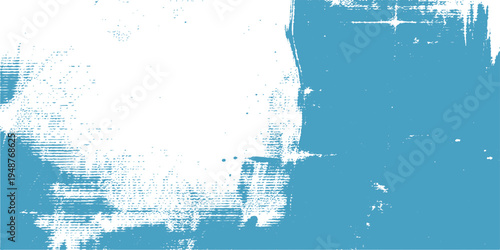 Abstract textured artwork features a dynamic interplay of sky blue and a subtle white, evoking a sense of raw artistic expression.