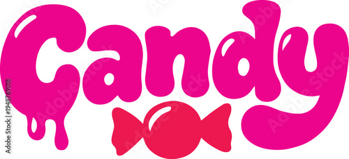 Candy Sweet Treat Logo Vector Illustration On White Background