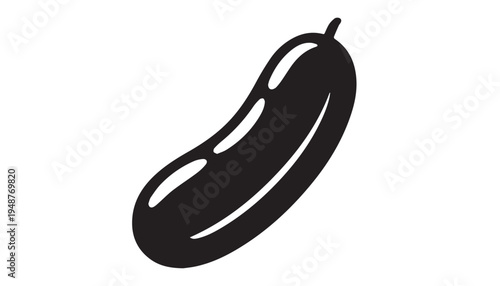 black color Cucumbers of silhouette vector illustration, solid white background