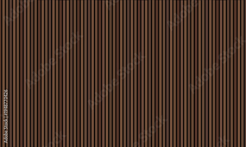 Brown Vertical Wood Stripe Pattern, Abstract Wooden Batten Texture Background for Web and Print, Seamless Timber Slat Vector Illustration for Branding and Mockups