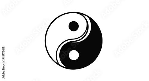 Symbol of balance and harmony, representing opposing forces in unity