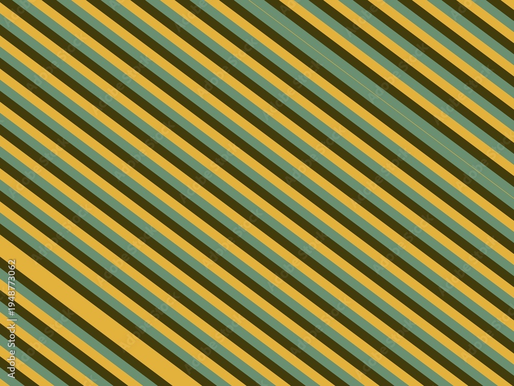 Fototapeta premium Elegant diagonal stripes pattern in yellow green and dark brown