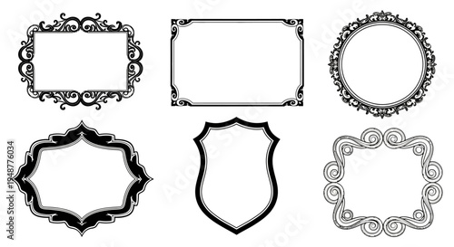 Collection of Ornate Decorative Frames and Borders