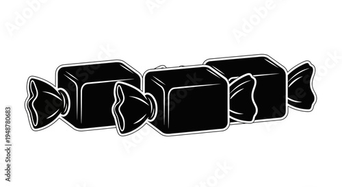 Three Wrapped Black Candies in a Row