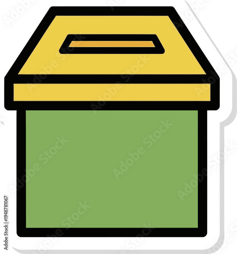 green mailbox isolated on white