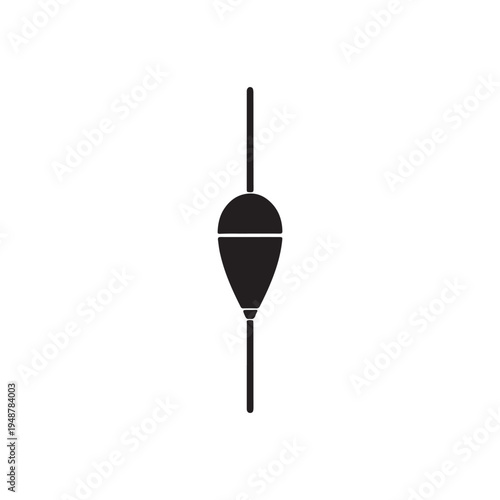 Fishing float silhouette vector flat illustration design on white background.