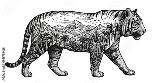 A black and white zebra vector illustration of a wild mammal silhouette isolated on a white background for nature and safari zoo wildlife art