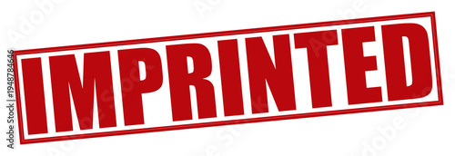 Red stamp with imprinted text reading 'imprinted' prominently displayed