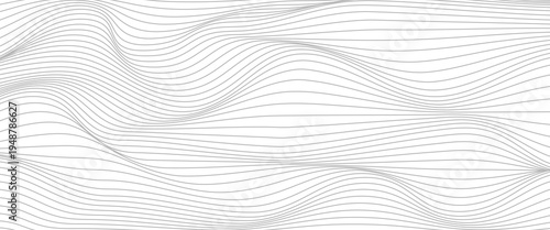 abstract simple grey wave repeat line pattern can be used background.