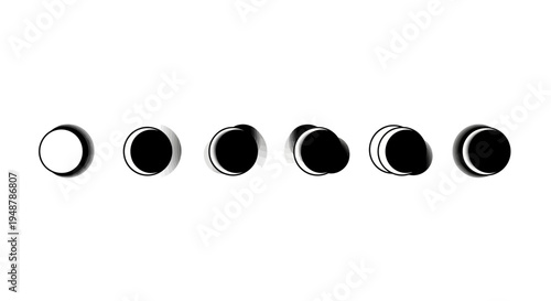 Moon Phases Cycle Graphic Illustration