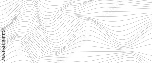 abstract simple grey wave repeat line pattern can be used background.