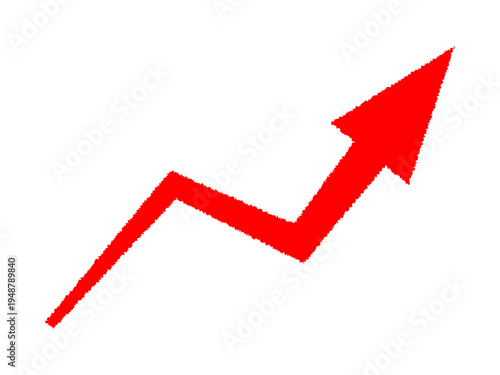 段階的に急上昇する　赤い矢印