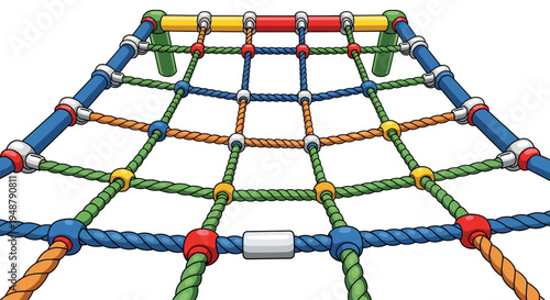 Colorful Climbing Net Playground Equipment for Kids Outdoor Activity