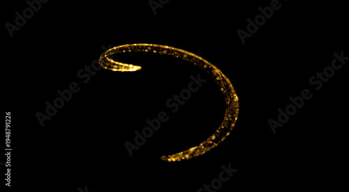 Golden spiral composed of shimmering golden light trails, fireworks, and gold confetti vibe. For holiday marketing campaigns (New Year, Christmas), wedding invitation suites, anniversary announcements