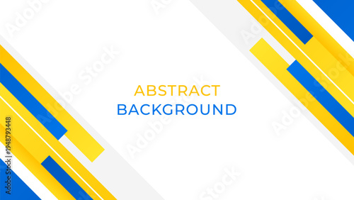 Modern abstract background with blue and yellow geometric diagonal shapes, suitable for wallpaper, web banner, business card, template, cover, poster, and landing page