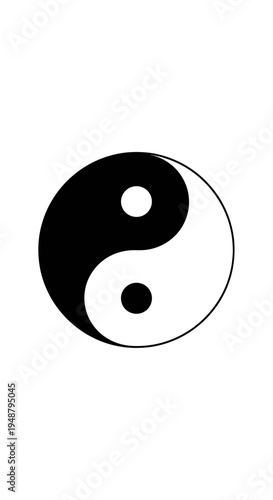Yin Yang Symbol: Harmony of Opposites, Balance, Taoism Philosophy, Black and White