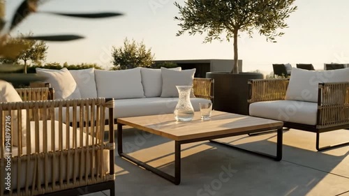 table and chairs on the terrace