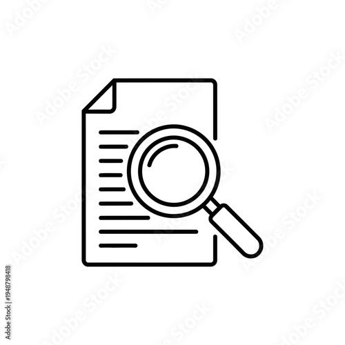 Compliance audit document with magnifying glass