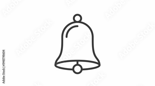 A simple line drawing of a bell, representing notifications, alerts, and communication