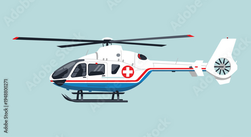 Medical Helicopter: Emergency Air Ambulance Service, Rescue, Healthcare Transport