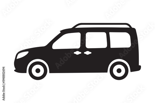 Family Minivan Silhouette Icon