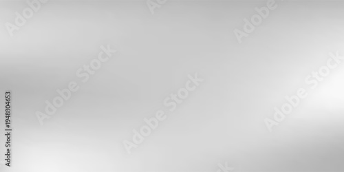 Silver foil background with metal mirror texture. Chrome gradient surface with light gloss simple abstract