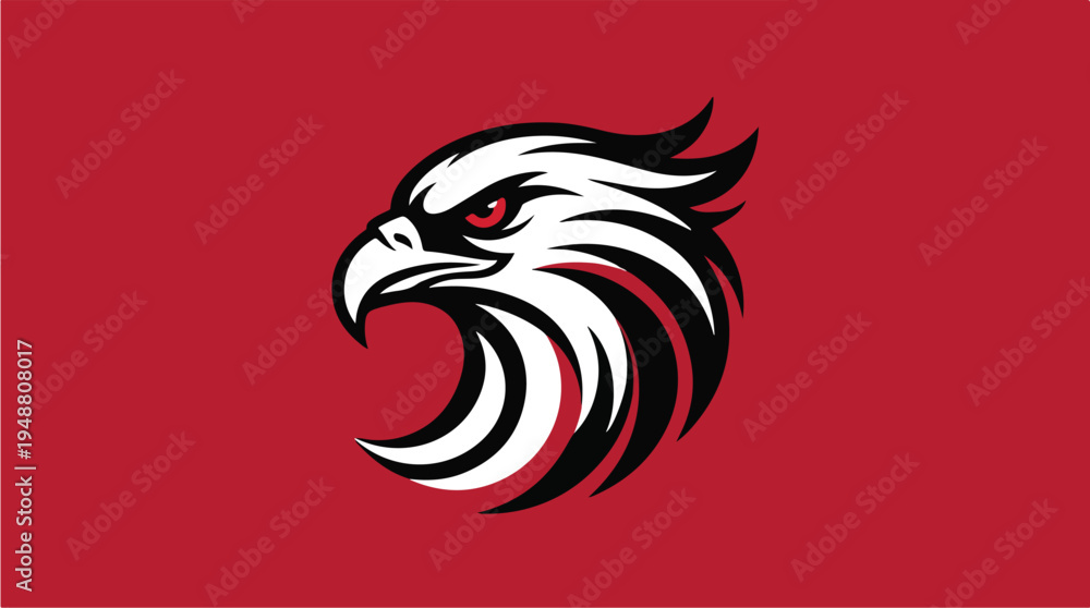 Obraz premium Eagle Head Logo Side View.