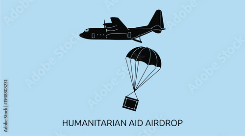 Humanitarian Aid Airdrop Delivery.