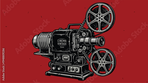 Vintage Film Movie Camera.
