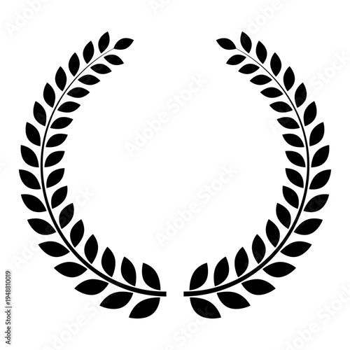 クラシック月桂樹ローレルリースフレーム（表彰・ランキング装飾ベクター素材）