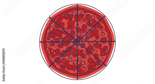 Abstract Pizza Slice Icon