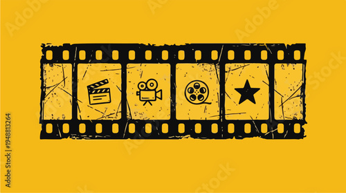 Film Strip Icon Graphic Design.